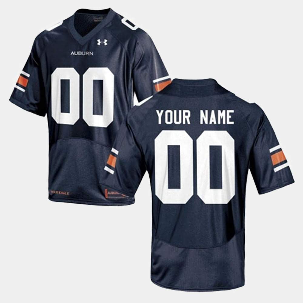 Auburn Tigers Men's Custom #00 Navy Under Armour Stitched College NCAA Authentic Football Jersey SDL6874YN